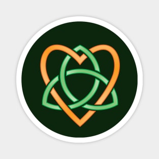 Ireland colors over a Celtic Heart Knot Magnet